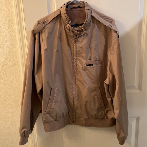 Vintage 80s Beige Members Only Jacket SZ XL made in Hong Kong - Picture 2 of 8